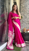 Load image into Gallery viewer, Rani Pink Paithani Soft Georgette Sarees
