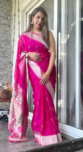 Load image into Gallery viewer, Rani Pink Paithani Soft Georgette Sarees
