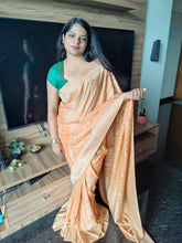 Load image into Gallery viewer, Pastel Orange Crepe Georgette Sarees
