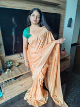 Load image into Gallery viewer, Pastel Orange Crepe Georgette Sarees
