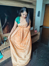 Load image into Gallery viewer, Pastel Orange Crepe Georgette Sarees
