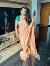 Load image into Gallery viewer, Pastel Orange Crepe Georgette Sarees
