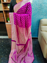 Load image into Gallery viewer, Purple Desinger Soft Georgette Star sarees
