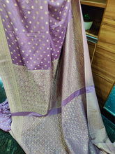 Load image into Gallery viewer, Lilac Desinger Soft Georgette Star sarees
