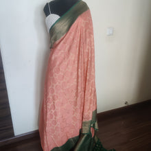 Load image into Gallery viewer, Peach Semi Georgette sarees
