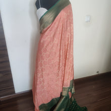 Load image into Gallery viewer, Peach Semi Georgette sarees
