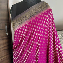 Load image into Gallery viewer, Wine and Black Desinger Soft Georgette sarees
