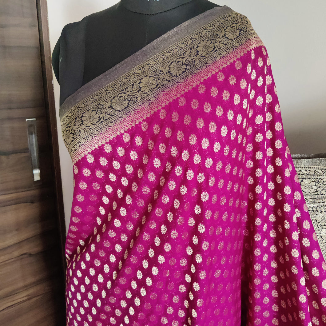 Wine and Black Desinger Soft Georgette sarees