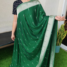 Load image into Gallery viewer, Dark green Paithani Soft Georgette Sarees
