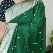 Load image into Gallery viewer, Dark green Paithani Soft Georgette Sarees
