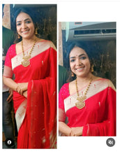 Load image into Gallery viewer, Red Paithani Georgette Silk sarees
