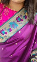 Load image into Gallery viewer, Purple Paithani soft silk sarees
