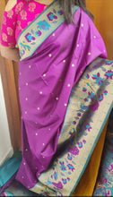 Load image into Gallery viewer, Purple Paithani soft silk sarees
