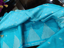 Load image into Gallery viewer, Blue Designer Organza sarees
