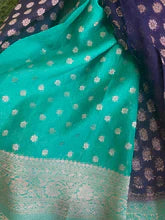 Load image into Gallery viewer, Newy Blue Designer soft Georgette sarees
