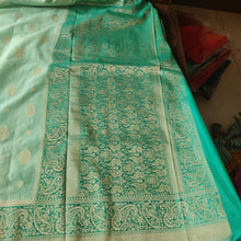 Load image into Gallery viewer, Pista green and green  Designer Crepe Georgette Buttas sarees
