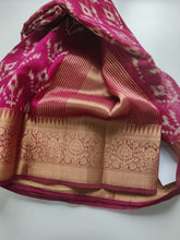 Load image into Gallery viewer, Marron Ikkat Print Kanchi Organza saree
