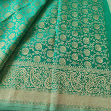 Load image into Gallery viewer, Pista green and green  Designer Crepe Georgette Buttas sarees
