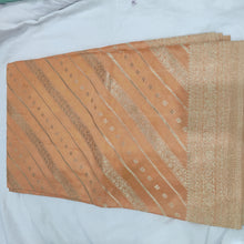 Load image into Gallery viewer, Pastel Orange Crepe Georgette Sarees
