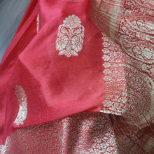 Load image into Gallery viewer, Red Designer Crepe Georgette Buttas sarees
