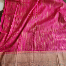 Load image into Gallery viewer, Pink and green  soft silk sarees
