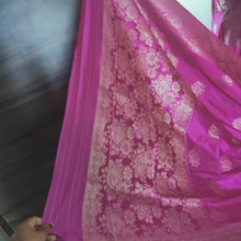 Load image into Gallery viewer, Pink soft silk sarees
